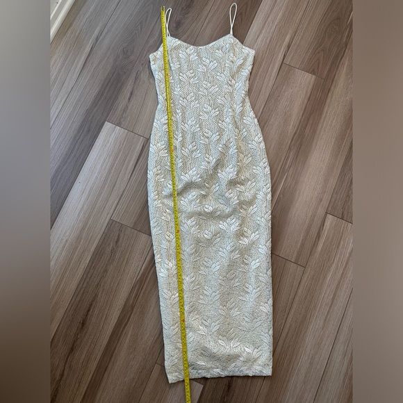 Vintage Cream Sequin Sparkly Crochet Maxi Dress Gown - Picture 9 of 13